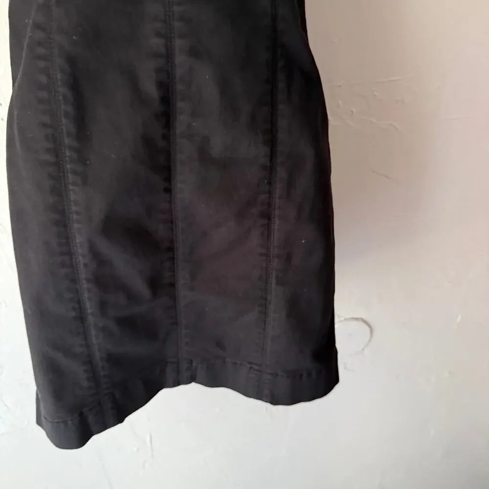 Joe’s Jeans Y2k Black Strapless Mini Dress Size M Cotton Blend‎ Zip Back Tube